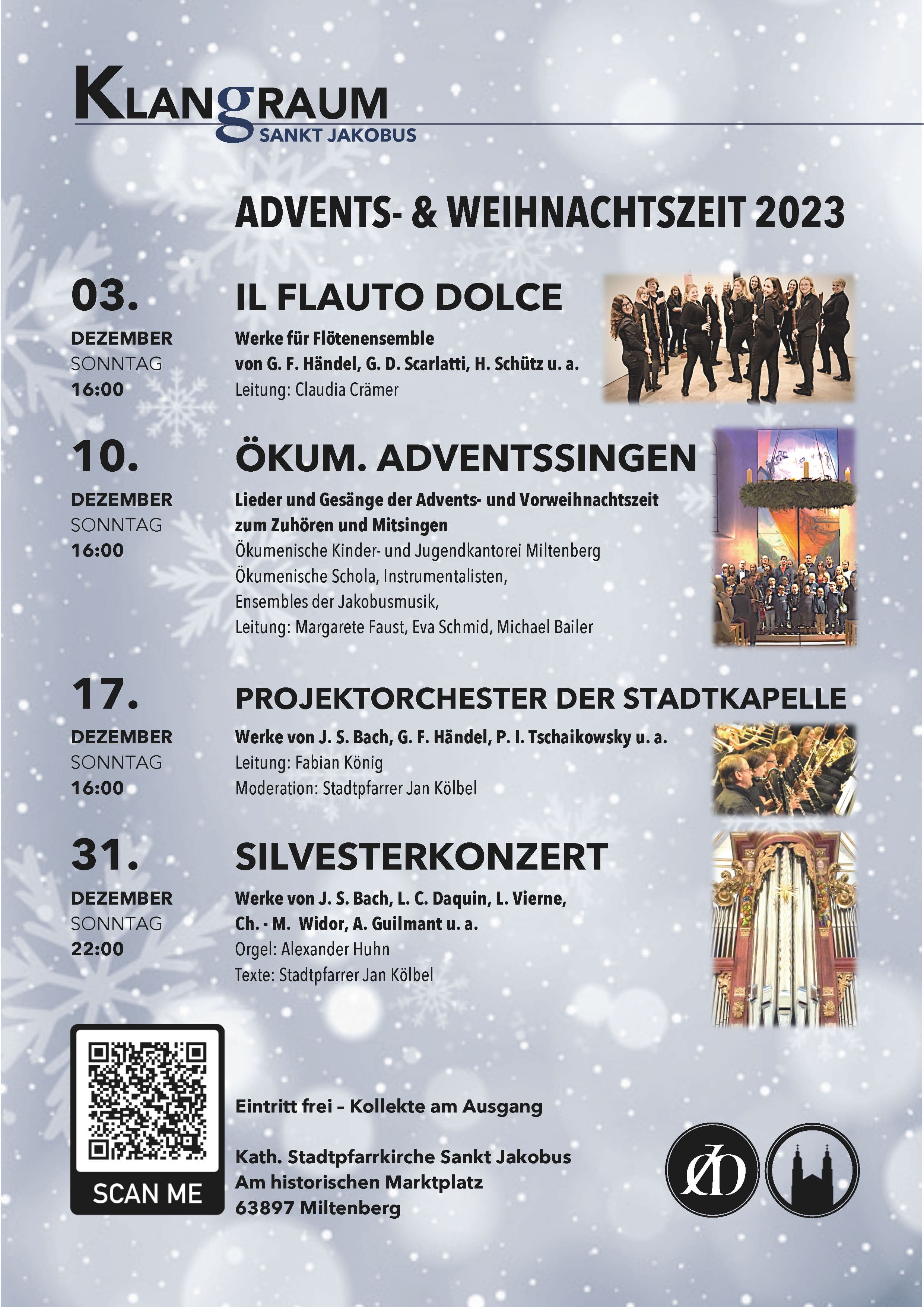 KLANgRAUM ST. JAKOBUS – Konzerte Advent/Weihnachten 2023